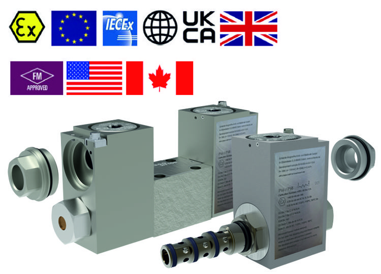 Ex-proof valves Class 1, Division1: flameproof enclosure „Ex-d“ and „Ex-t“