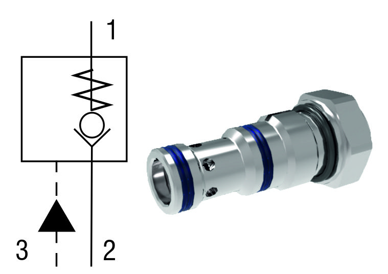 Pilot Operated Check Valves Pilot to Open, Cartridges